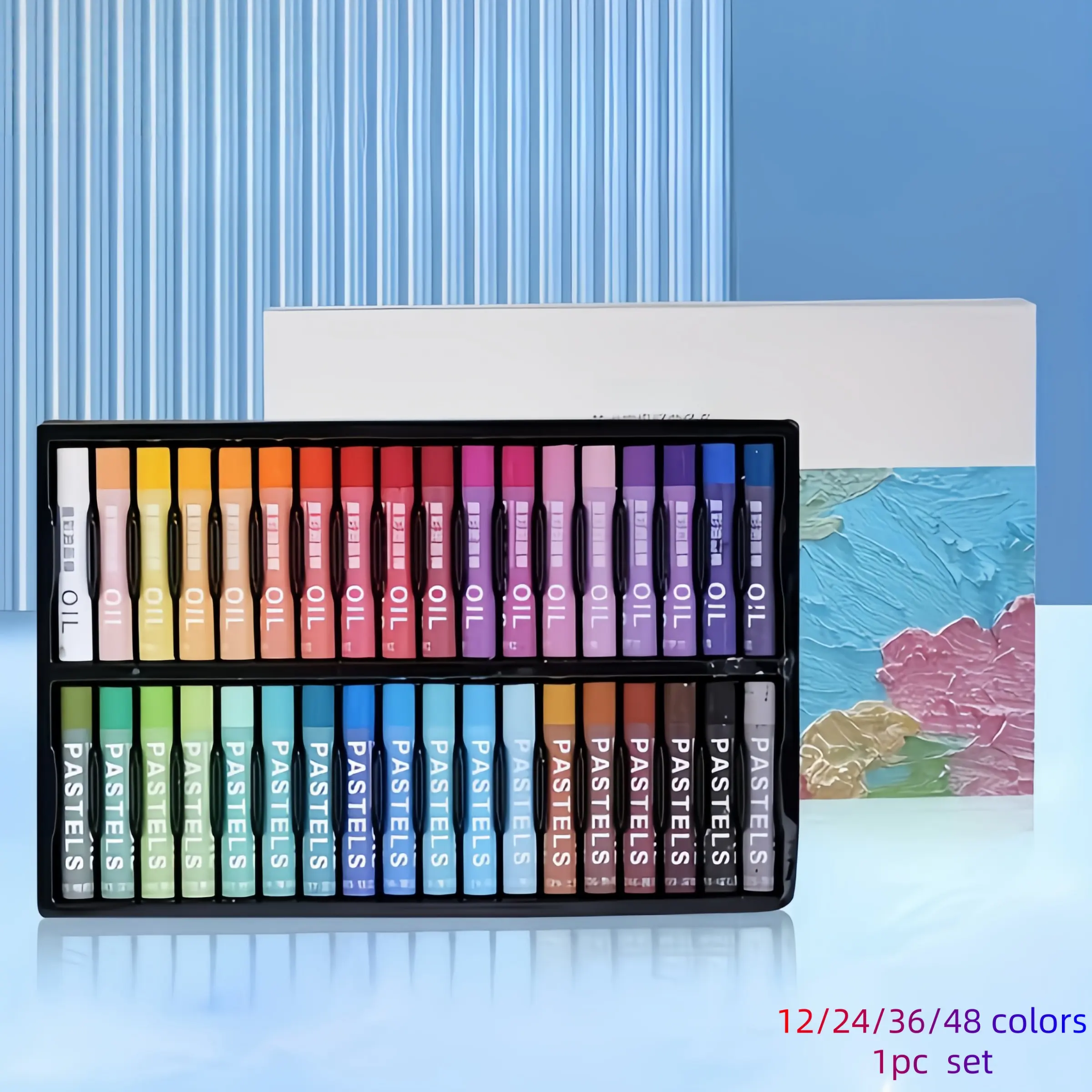 12/24 Colorful Painting Oil Crayon Set, Safe, Non Toxic, Durable and Suitable for Artists and Beginners, Gift Box for Heavy Color Oil Painting Crayon, Suitable for Students, Children's Painting, Campus Activities, Gifts for Childr, Art Materials