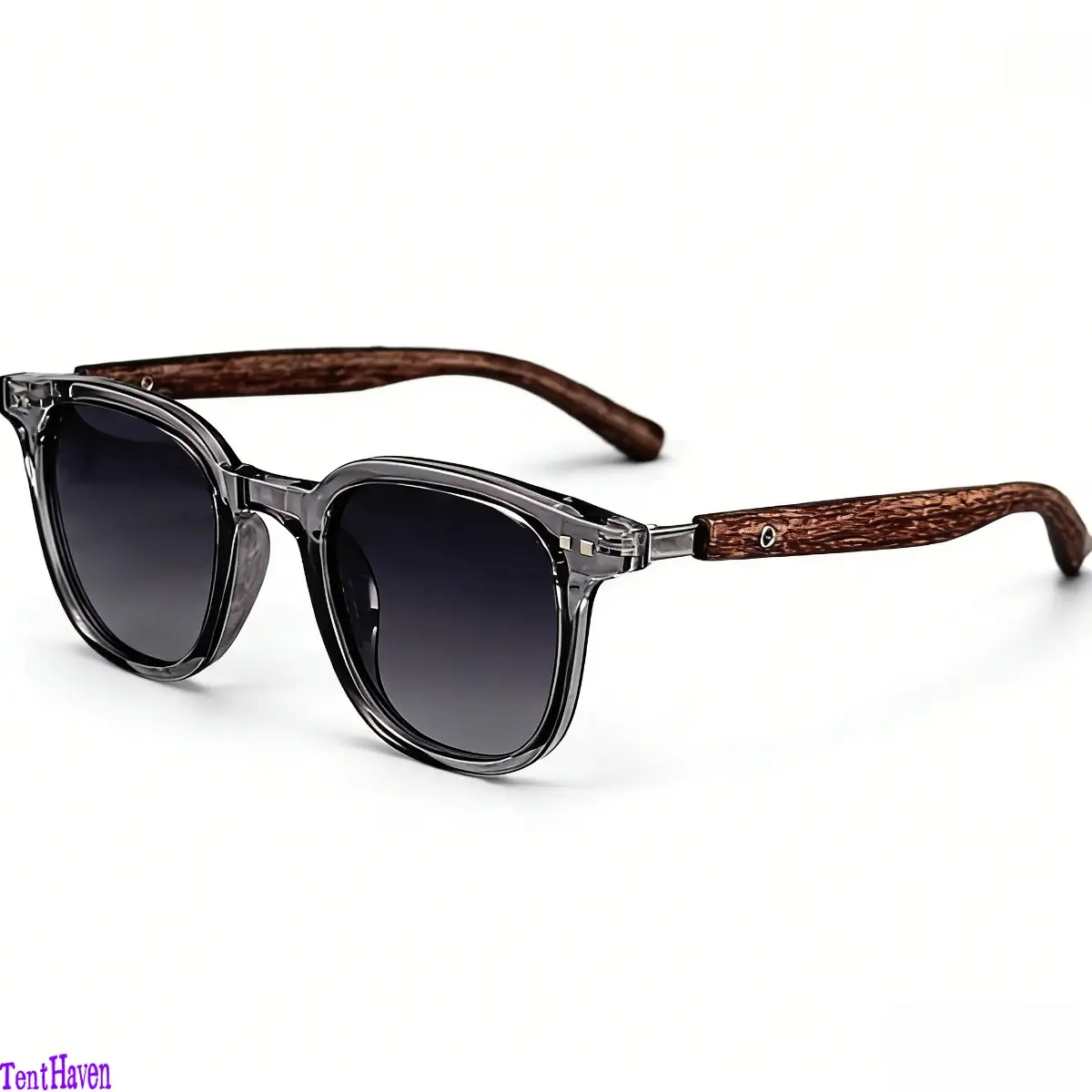Retro Square Frame Wood Grain Sunglasses for Men - UV Protection, Casual Sports, Comfortable Fit, Outdoor Wear, Retro Look UV-Protective Leisure & Outdoor Eyewear, Unisex