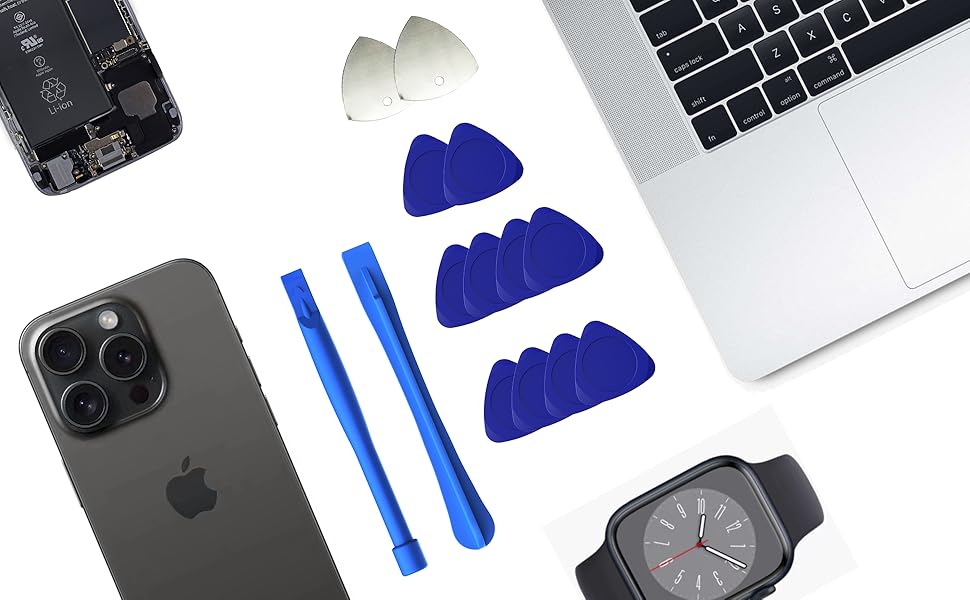 10 Universal Triangular + 2 Metal Triangular pry bar, 2 pry Bars for iPad, Laptop, iPhone, Nintendo Switch, Keyboard, MacBook, Xbox, PS4, Desktop LCD, Handheld Game Console, hp Removal kit