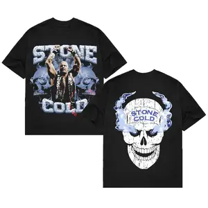 Graphic T-Shirt STONE COLD Tee, WWE Wrestling Graphic Tee, Sports & Fitness T-Shirt, Athlete Shirt, Wrestling Gift for Him & Her, Unisex Cotton Crewneck, Summer Verano Casual Streetwear