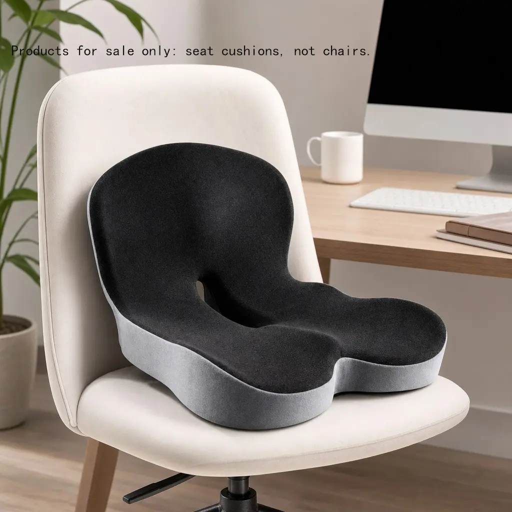 Memory cotton seat cushion, hip protection and pressure relief seat cushion, home sitting seat cushion, and office and home chair backrest cushion are suitable for office and work scenarios.
