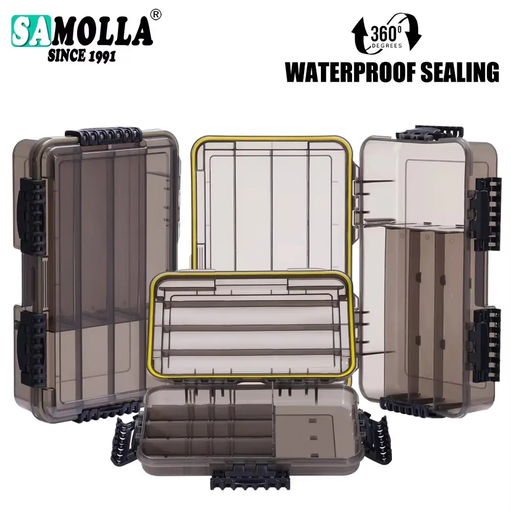 Waterproof Fishing Gear Box, Large Capacity Multi-Functional Plastic Storage Bin, Durable PP Material, Ideal for Lures and Accessories