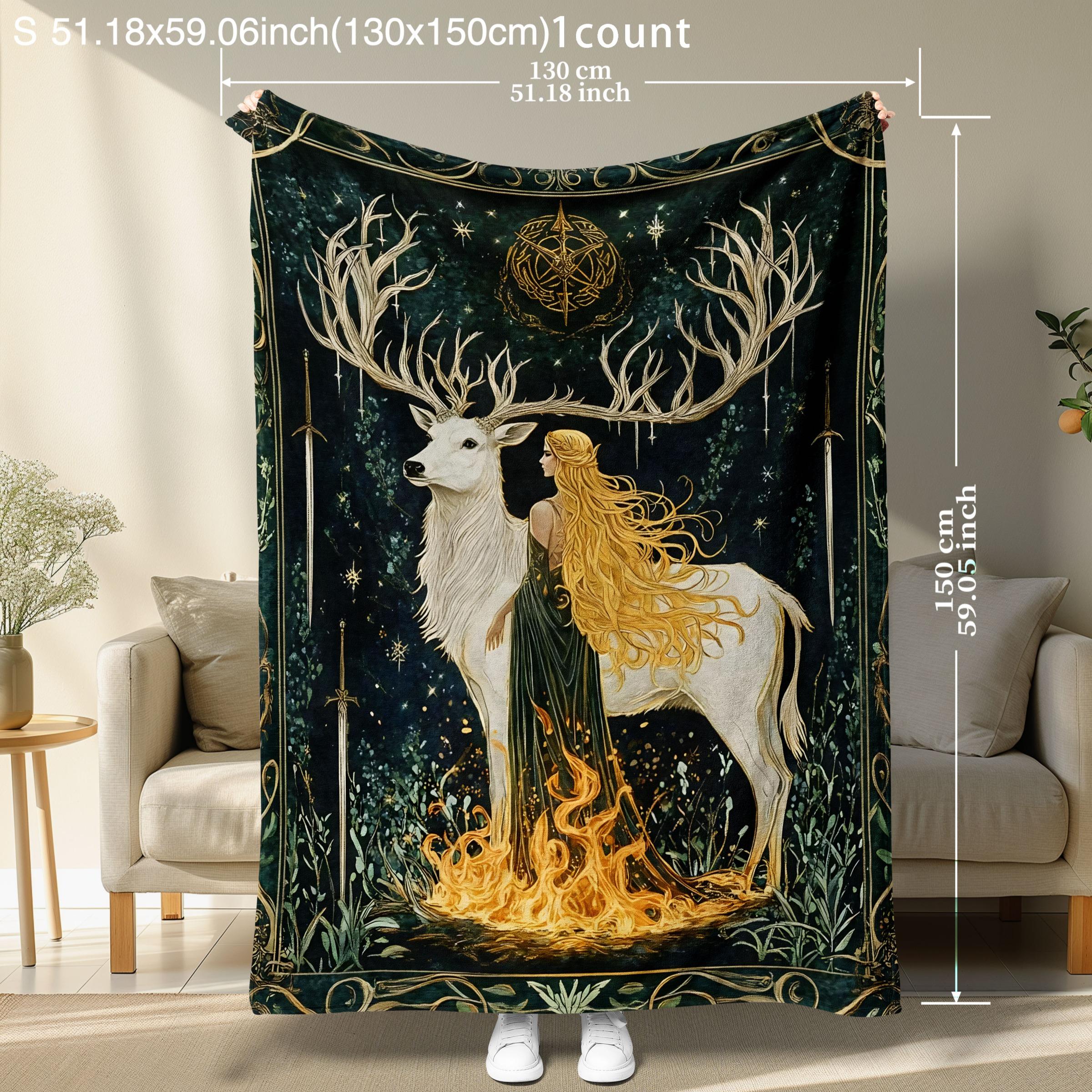 Glass Throne Comfortable Flannel Blanket, Book Lover Decorative Throw Blanket, Soft Flannel Material, Perfect for Sofa Bed Chair Dorm Decoration, Soft Blankets