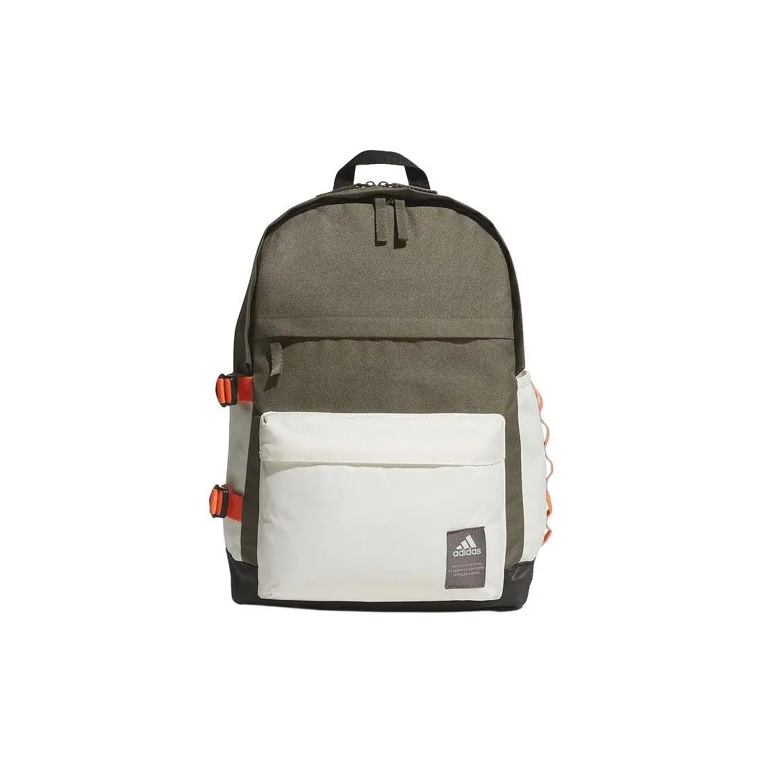 Adidas Recycled Polyester Backpack – Unisex Medium-Sized Zippered Laptop Bag in Green