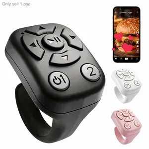 TikTok Scrolling Ring, Hands-Free Wireless Video Scroller Remote for iPhone Android, Hands Free Vlogging, Page Turner, Selfie Camera Shutter, Music Control and E-Book Reading