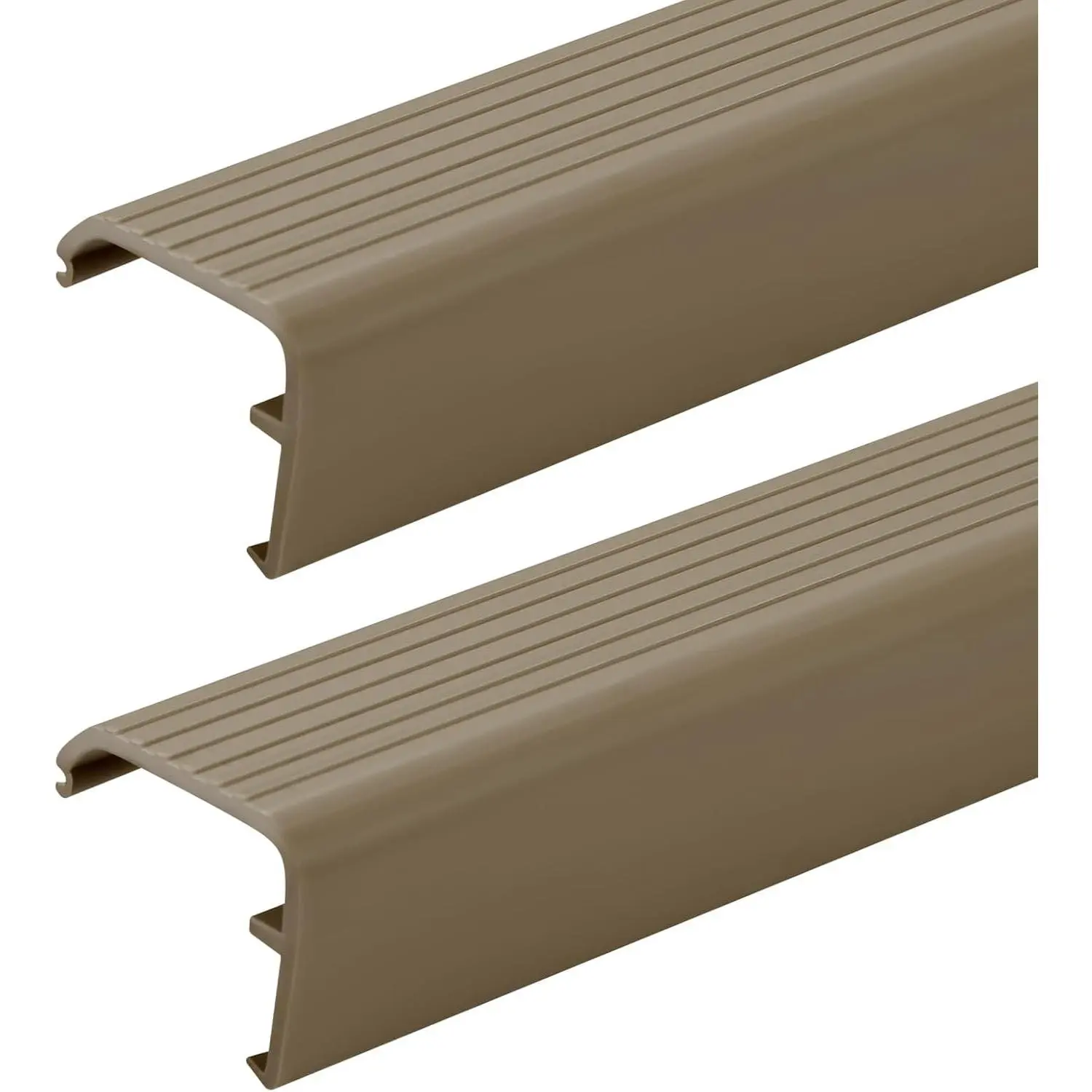 2 Packs 36'' Traditional Fixed Vinyl Threshold Cap Exterior Door Threshold Replacement for Residential Entry Door Grey