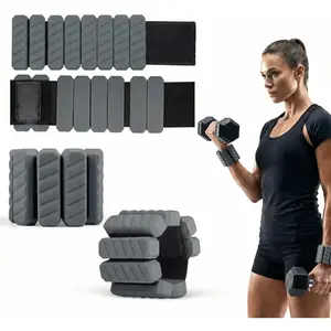 Wrist & Ankle Weights - 2 lbs / 1 lb Pair, -Wrapped Adjustable Wearable Weights for Toning, Walking, Pilates & Yoga