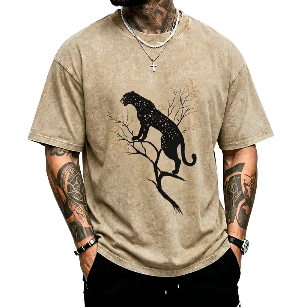 Black Panther Shirt Leopard Graphic Tee Comfort Colors Men Women T shirt Vintage Wildlife Wild Animal Mystic Jaguar T-Shirt Jungle Cat Shirt