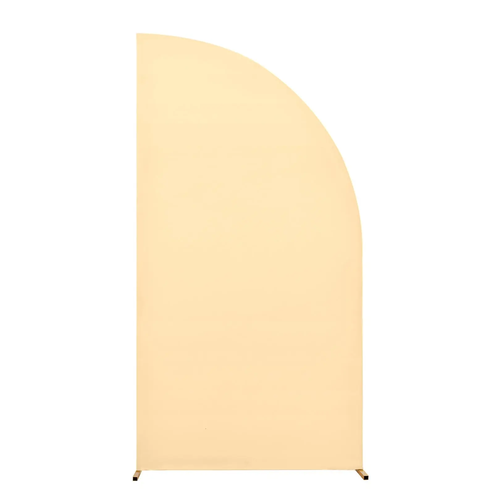 5FT Champagne Half Moon Arch Backdrop Cover, 2-Sided Stretchy Spandex Fabric, Wrinkle-Resistant Reusable Cover for Event Decor Frame & Room Decoration