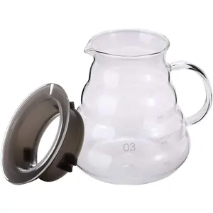 800ml Clear Glass Range Coffee Server,Standard Glass Coffee Carafe, Coffee Pot