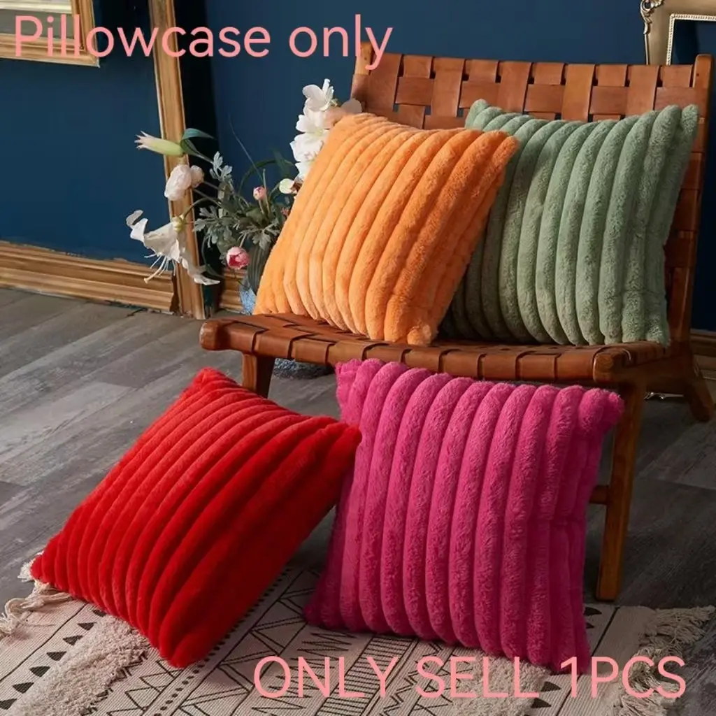 New double-sided wide-edged thick and soft plush throw pillow, home sofa cushion, ample stock for model rooms