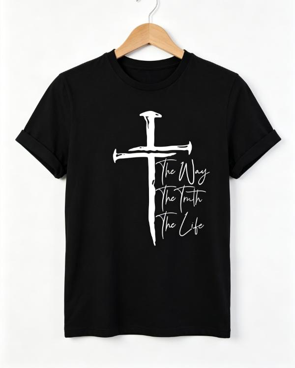 "Love Like Jesus" Geometric Unisex Graphic Tee, Crew Neck Polyester, Casual Golf Gift T-Shirt