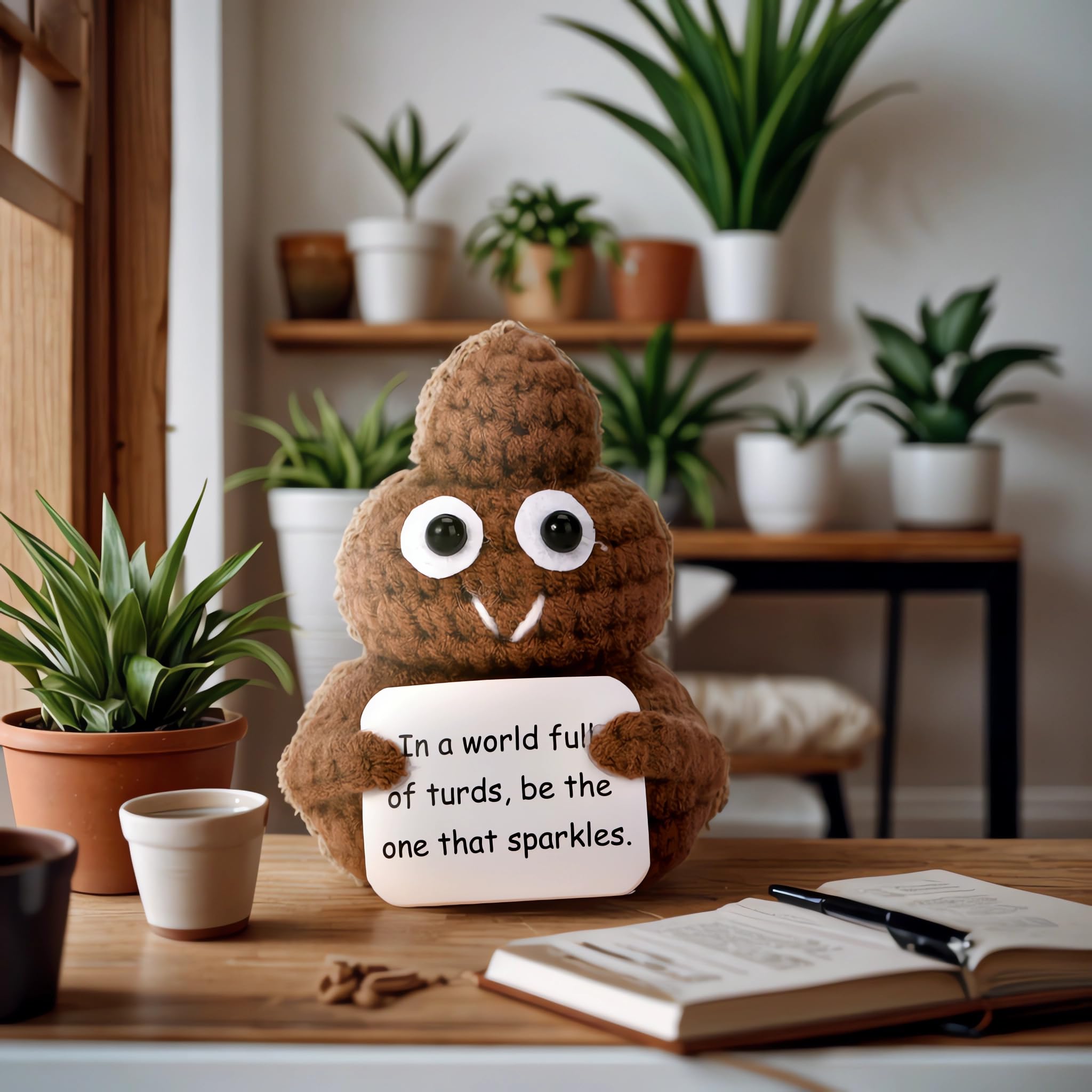 Cute Knitted Poop Emotional Support Plush Stress Relief Toy Lovely Christmas Presents Holiday Gifts Birthday Gifts For Women Men Him Teacher Appreciation Handmade Soft Doll Bag Charm Keychain Desk Decor Party Favor Gift For Friends Family Baby Shower New