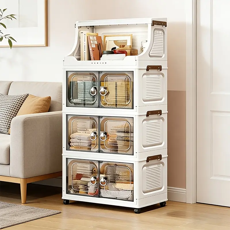 3/4/5/6 floor household storage cabinets with open shelves, suitable for snack storage, kitchen storage, bathroom storage, foyer storage, and wardrobe storage, Multifunctional Storage Cabinet
