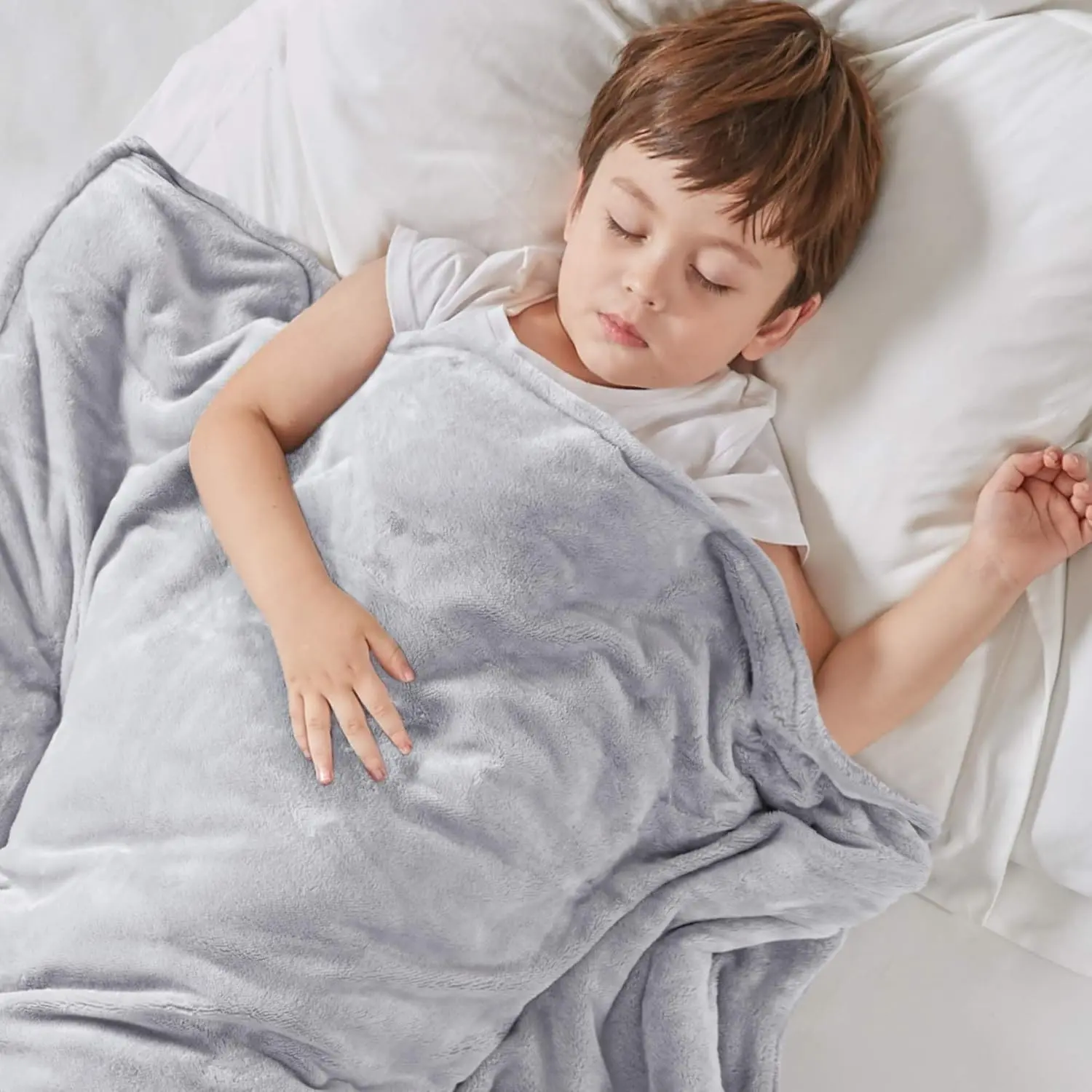 Weighted Blanket 10 Lbs with Cover 1 x Cozyheat Minky Plush Removable Cover Included | Micro Glass Beads Technology | 41x60 10 lbs Grey