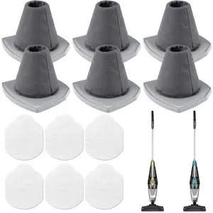 6+6 Pack NES215A/ NES210 Vacuum Filter Set for Eureka NES215A/ NES210/ NES212/ NES215 Blaze Stick Vacuum Cleaner, 6 Vacuum Filters + 6 Pre-Motor Filters, Compare to Part #N0101 & N0102