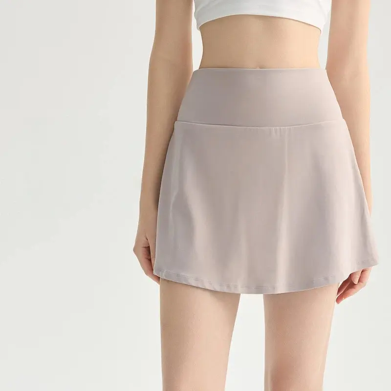 Women's Anti Exposure Yoga Skirt Pants High Waist A Line Skirt Outerwear Running Fitness Tennis Sports Short Skirt Soft Skin Friendly Breathable Quick Dry Workout Skorts for Gym Training Outdoor Activities