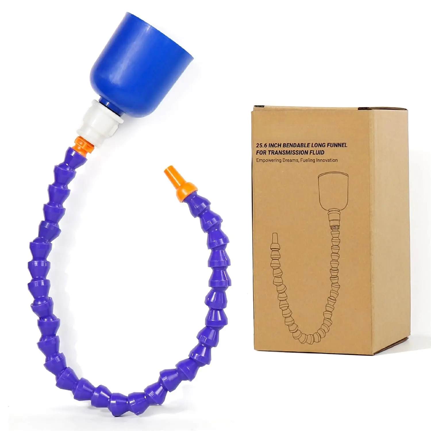 25.6-Inch Flexible Long Funnel - Bendable Automotive Oil Funnel for Transmission Fluid, Engine Oil & Coolant - Hands-Free Design for Hard-to- Areas -  Fit for  &