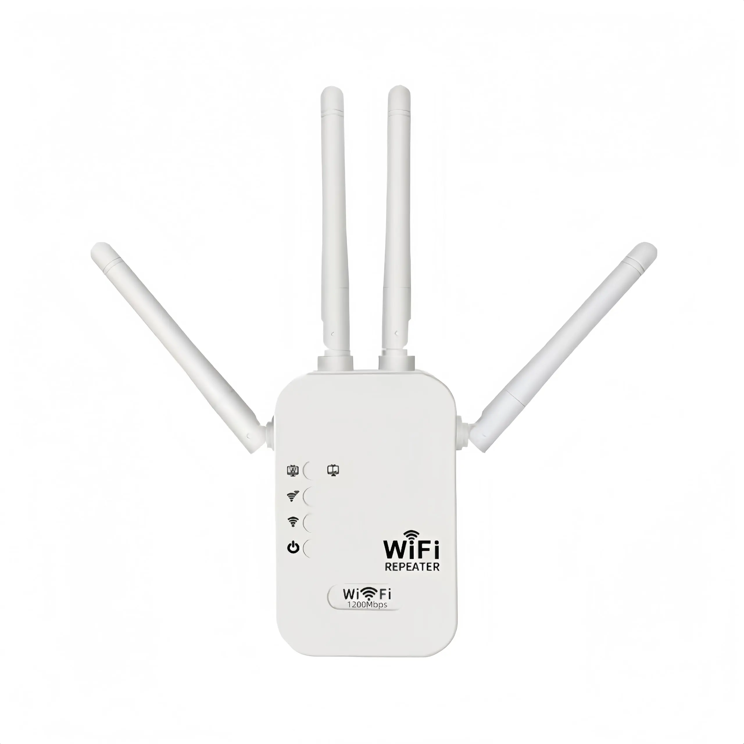 1200Mbps Dual Band (5GHz/2.4GHz) WiFi Extender, 6X Faster Signal Amplifier with Dual Network Ports, 1 Ethernet Cable, 10000 Sq.Ft Wide Coverage for Tablets, iPhones, Android Phones, Gaming Consoles, Advanced Encryption