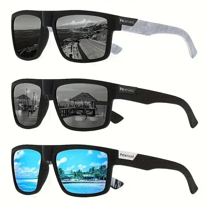 3 Pack Polarized Sports Sunglasses, Outdoor Driving Fishing UV Protection Shades for Men & Women, Sunglasses For Women, Men's Sunglasses