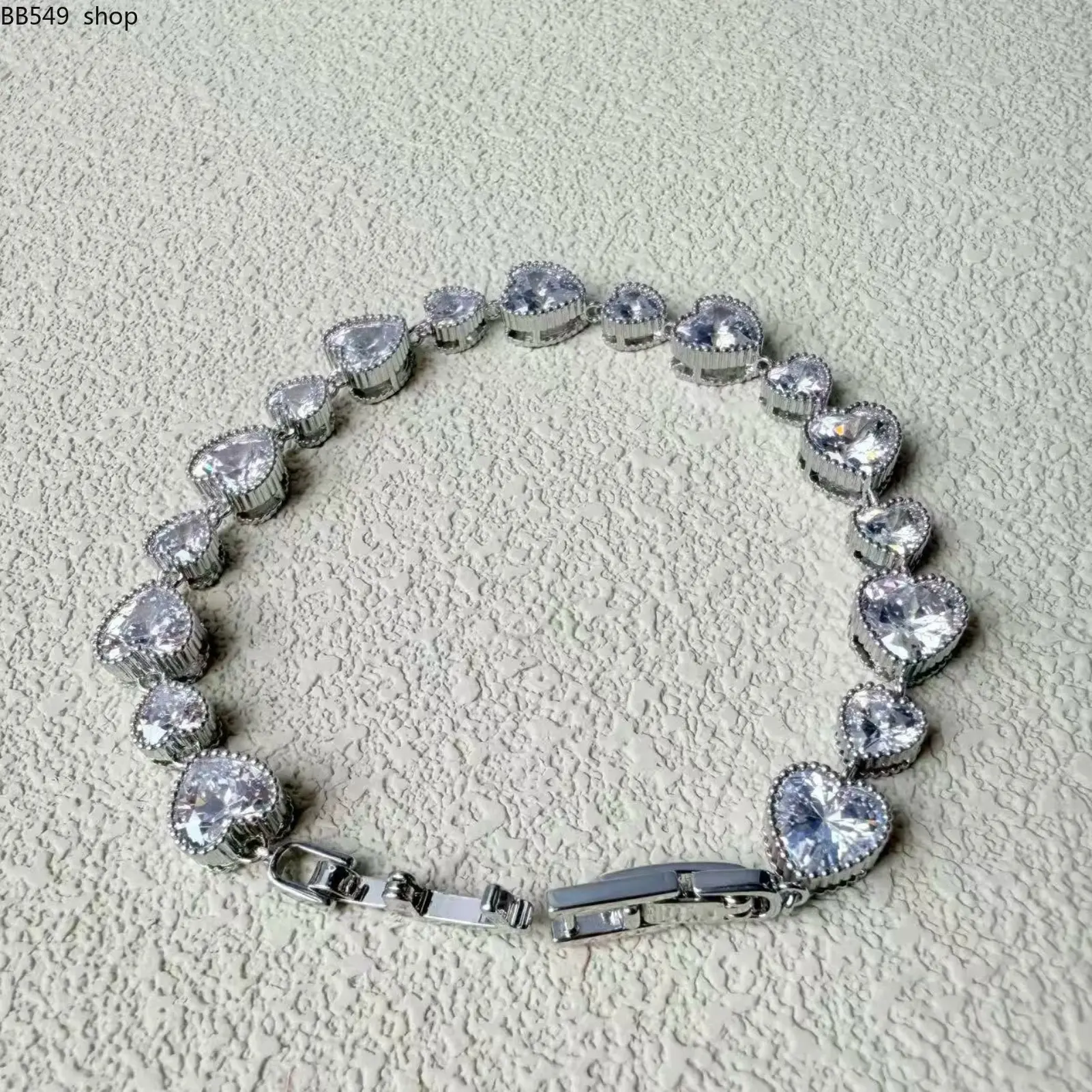 Heart Cut Cubic Zirconia Tennis Bracelet | 925 Sterling Silver Plated | Sparkling Love Jewelry for Women | Perfect for Anniversary & Valentine's Day