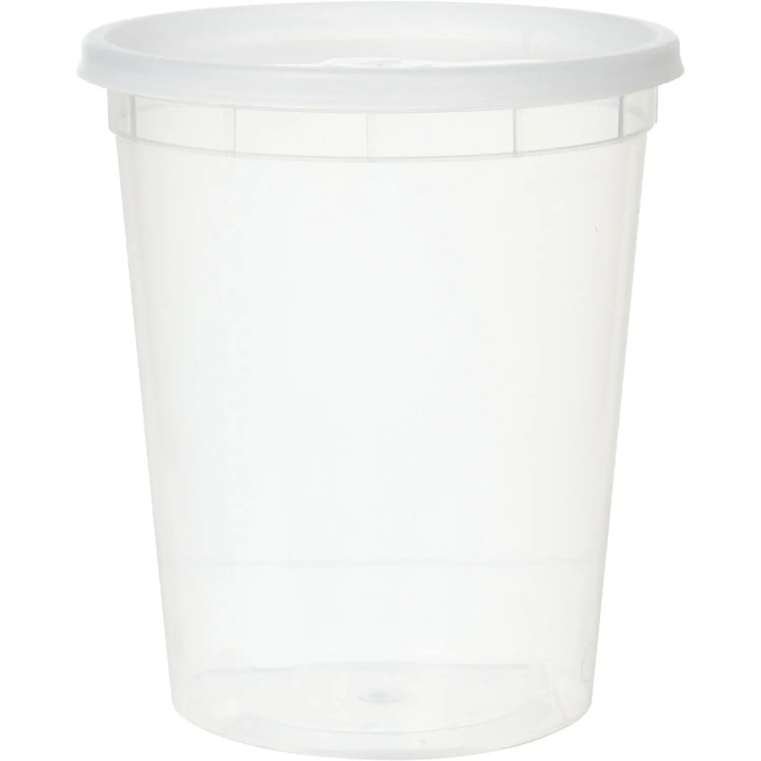 Plastic Soup  Container with  (12), 32 oz, 12 Pack, Clear