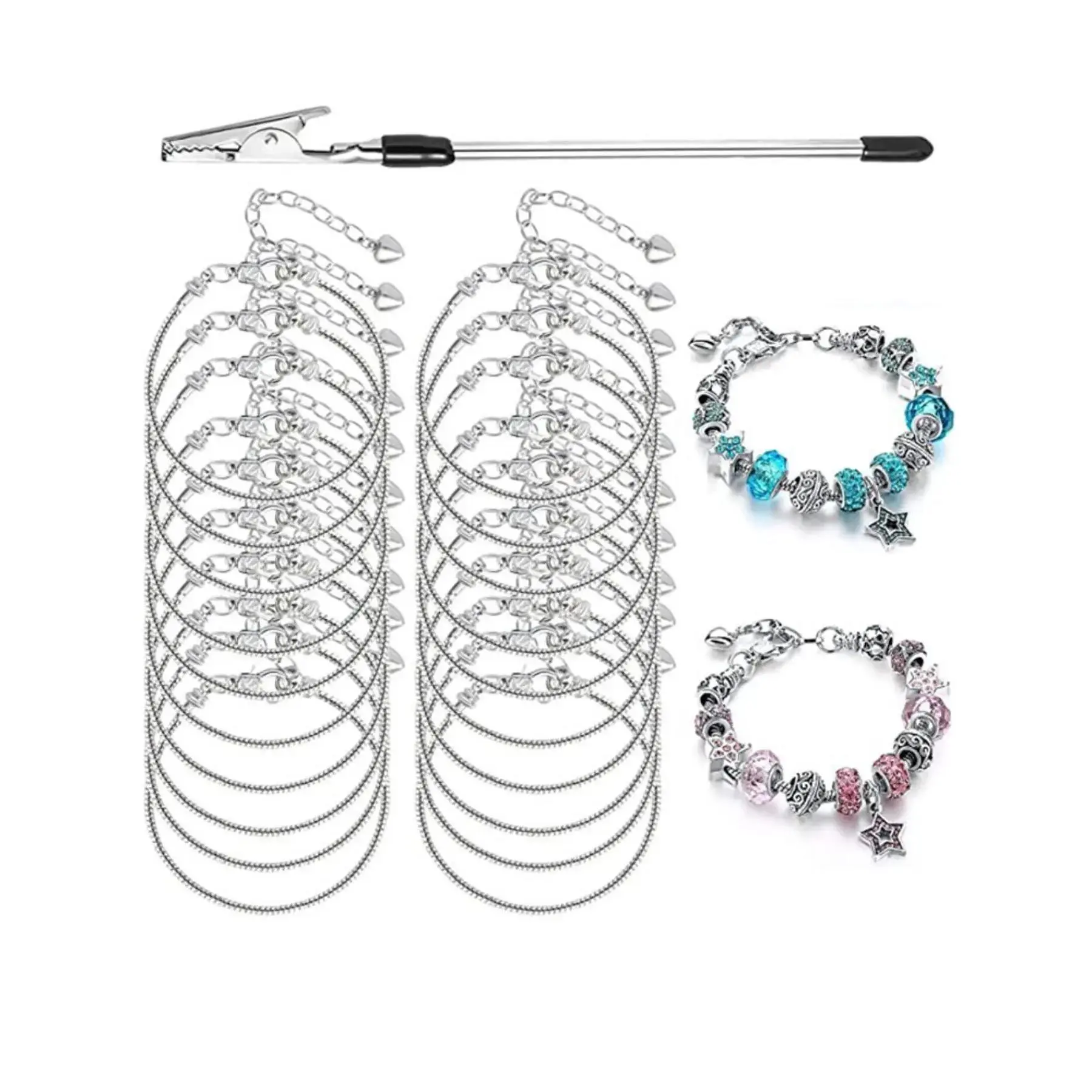Snake Design Chain Bracelets, Expandable Elastic Bracelets for Women & Girls, Trendy All-match & Exquisite Jewelry for Birthday Gift, Stainless Steel