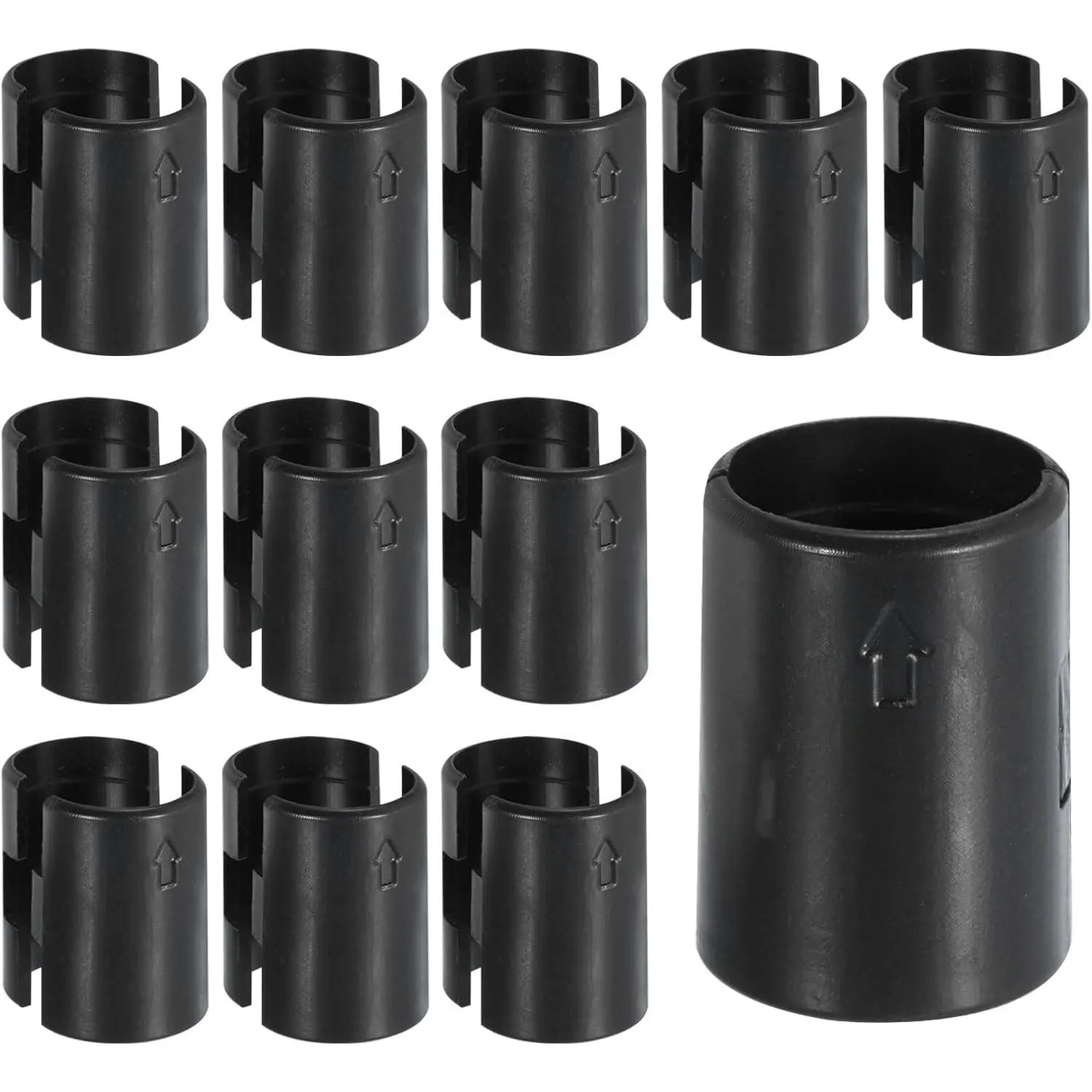 uxcell 24Pcs (12 Pairs) 7/8 Inch(22mm) Wire Shelf Lock Clips, Plastic Shelving Sleeves Replacements for Wire Shelving System