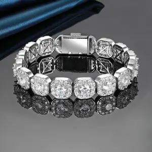 [ICE HUE] 18K Gold Vacuum Plated Copper 12mm Tennis Bracelet with 5A+ Sri Lanka Zircon - Miami, Italy, Mexico & Micro Inspired, Women's Luxury Costume Jewelry, Daily Wear, Gift Idea, Classic, Hip Hop, Simple, Sporty, Elegant Jewelry Bracelet