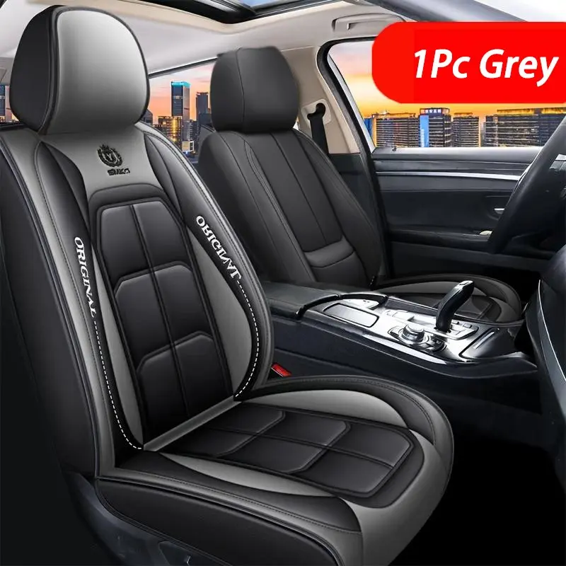 One-piece premium PU leather front seat cover suitable for various car models SUVs vans and trucks Easy to install dustproof and easy to clean Car Accessories Car Seat Covers