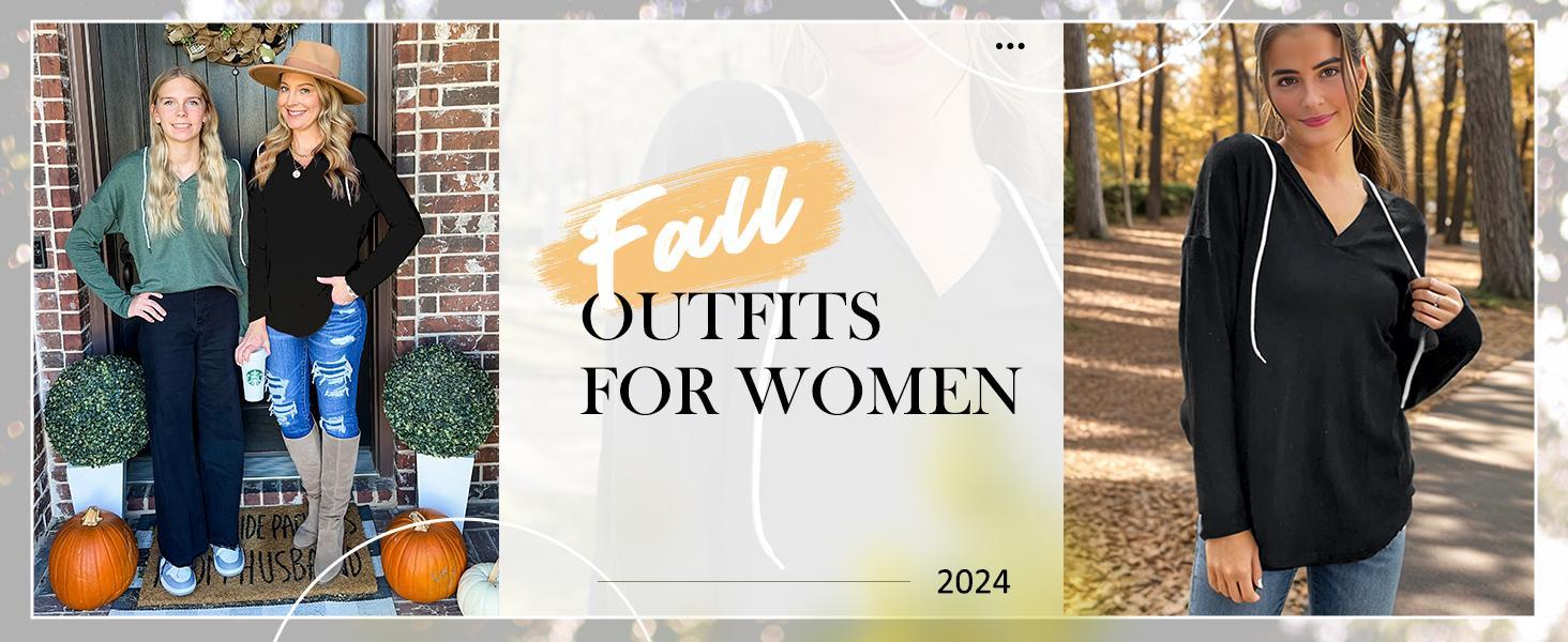 WIHOLL Womens Fashion Tops Hoodies for Women Pullover Oversized Sweatshirts Long SLeeve Shirts Loose Fit*(Size UP 1-2 for True Oversized Look!)*