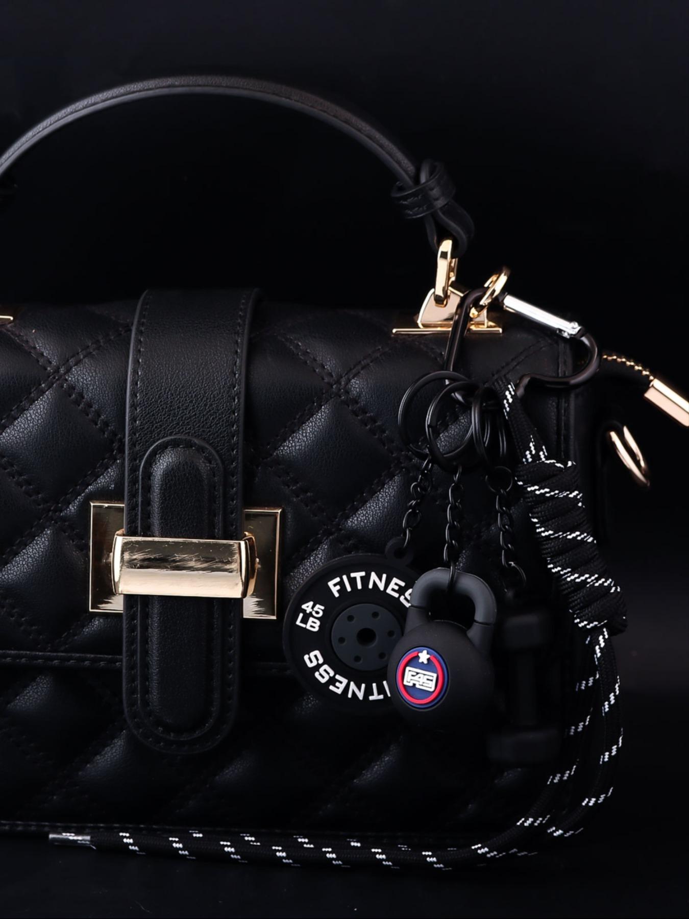 Gym Dumbbell Barbell Kettlebell Keychain, Keychain Wristlet, Fitness Accessory for Gym Bags & Backpacks, Stylish & Functional Design, Perfect Gift for Workout Enthusiasts