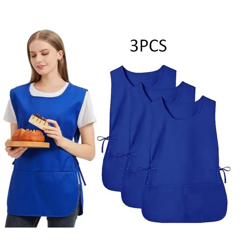 3PCS vest apron tie up hairdressing vest work clothes cover, suitable for home cleaning Basic