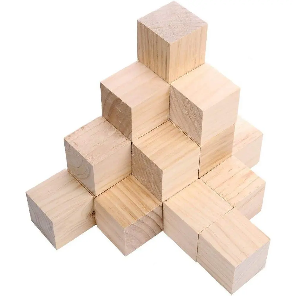 20pcs 2 inch Wooden Cubes Unfinished Wood Blocks for Wood Crafts, Wooden Cubes, Wood Blocks, Great for Baby Showers (20pcs)fidget toys