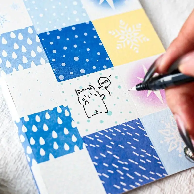Aesthetic Sticker Pack Cartoon Decals for Journaling Cute Layering Background Paper for Scrapbooking Kawaii Phone Case Sticker