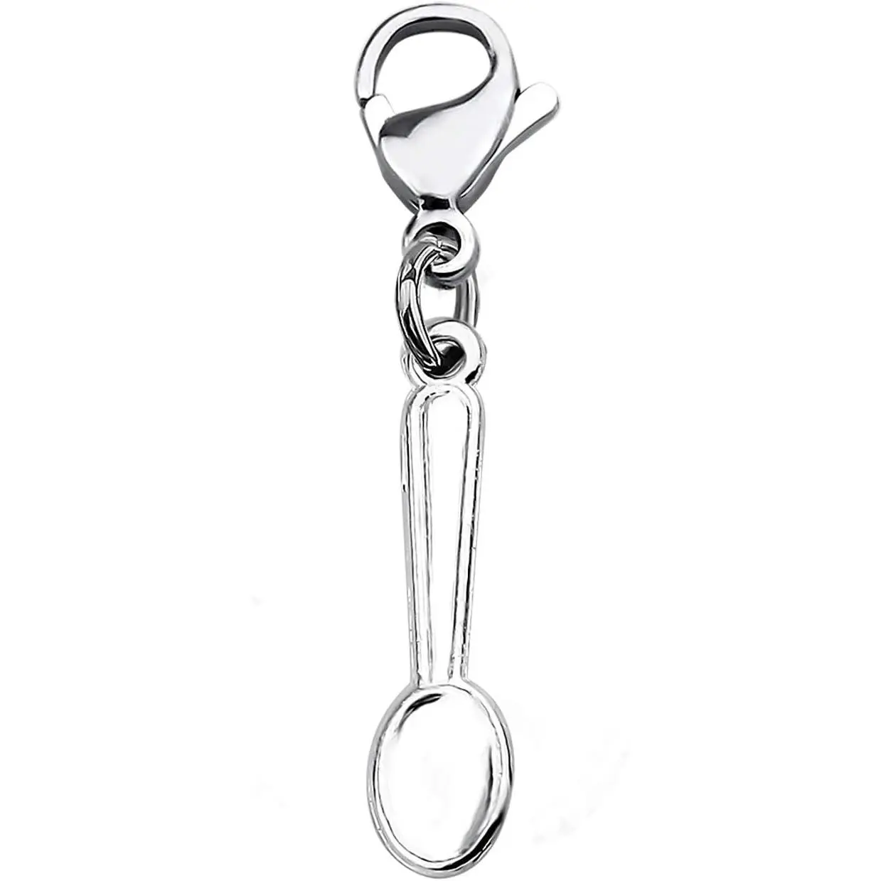 Little Spoonnie Clip-on Charm Zipper Pull, Spoon Theory Jewelry, Tablespoon Pendant Gift