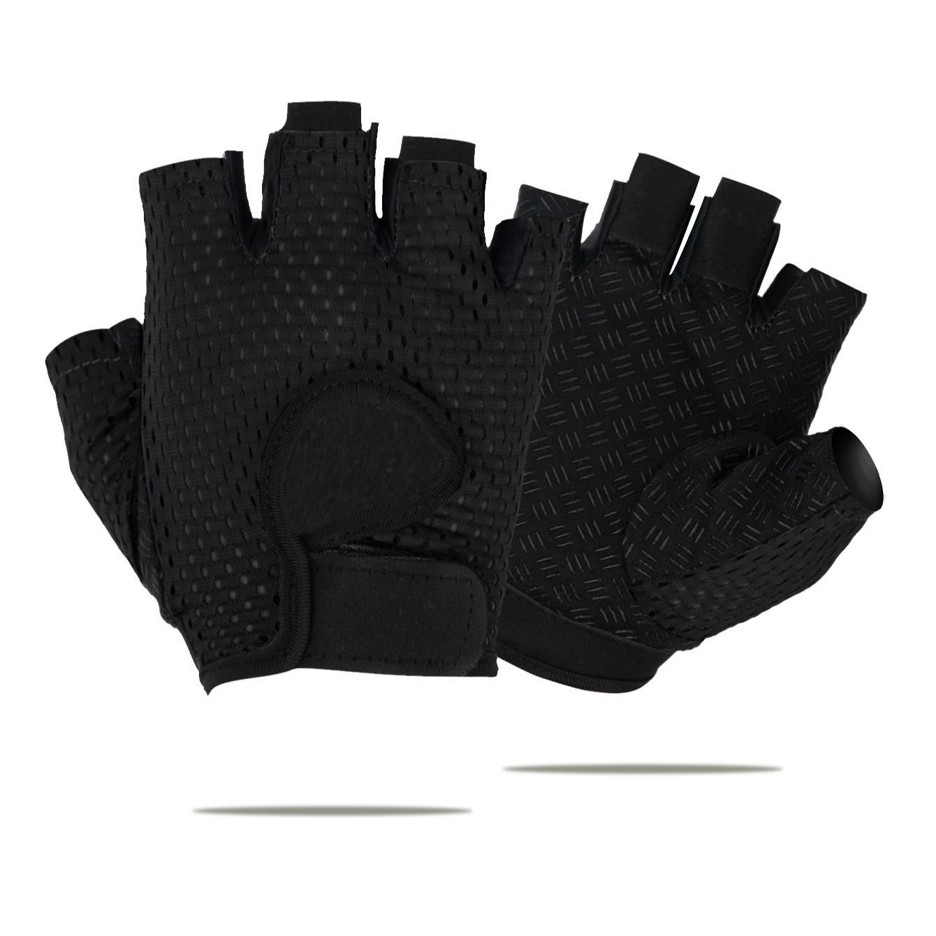 1 Pair Half Finger Sports Gloves, Breathable Non Slip Gloves For Men & Women, Protective Gear For Sports, Fitness gloves For Gym