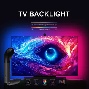 Three-head color-capturing camera, with LED backlight synchronized with the screen Display, suitable for televisions and computer monitors ranging from 32 to 100 inches. The intelligent application can control the TV lights.