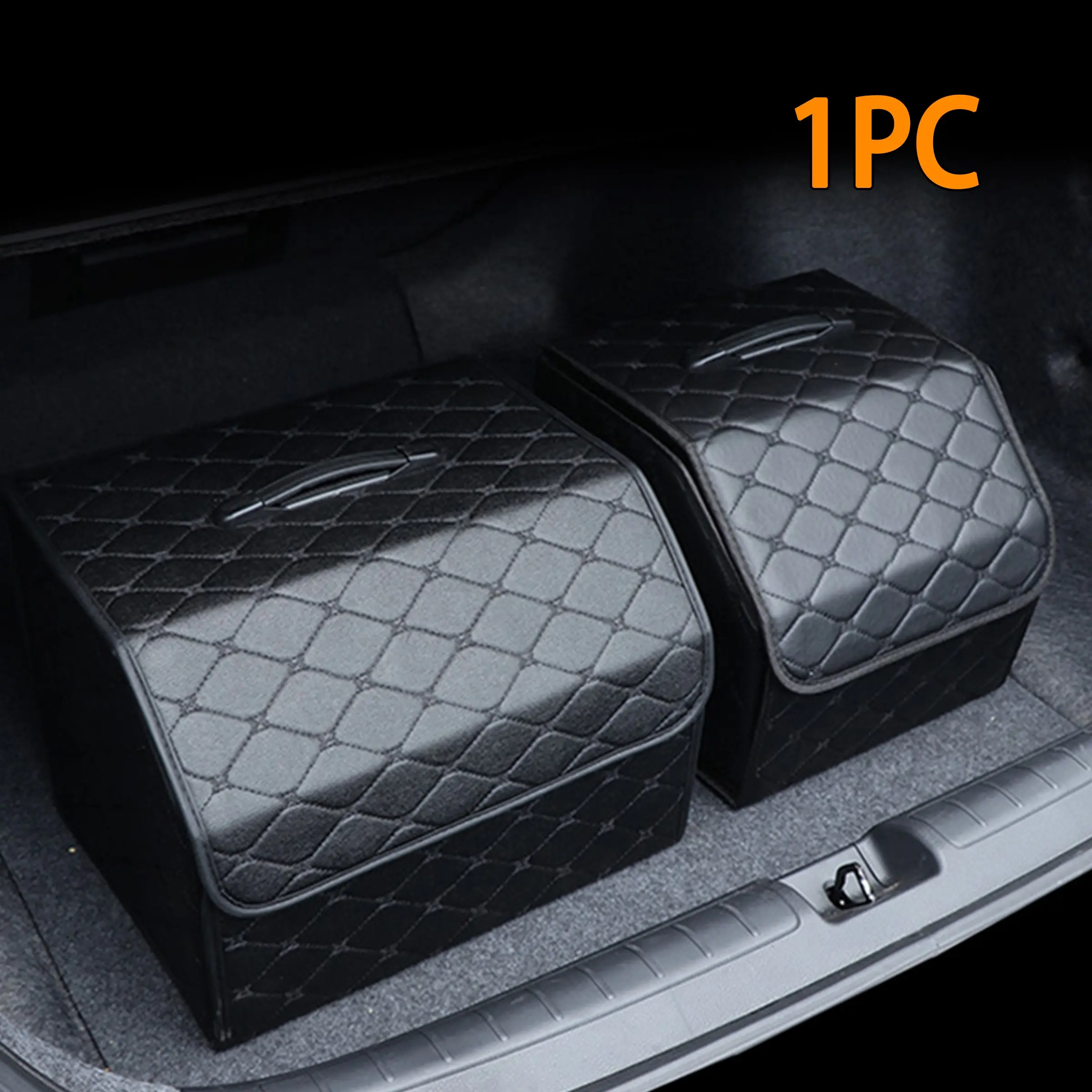 Thickened Foldable Car Trunk Storage Box, Large Capacity Waterproof Organizer, Multi-Compartment Tool Storage, Car Accessories