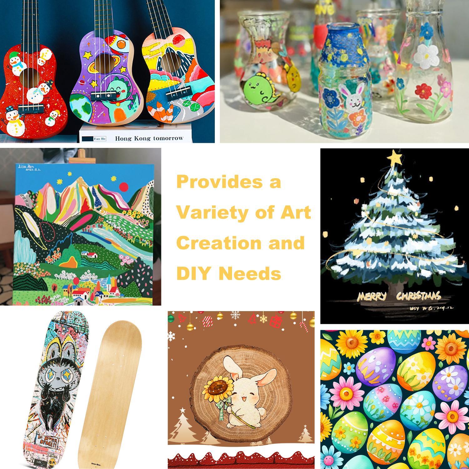 Acrylic Paint Marker Set, 1 Box Dual Tip Acrylic Paint Pen, Permanent Acrylic Paint Markers for Rock Painting, Canvas, Wood, Glass, Ceramic, Fabric, Plastic, Acrylic Marker Pens