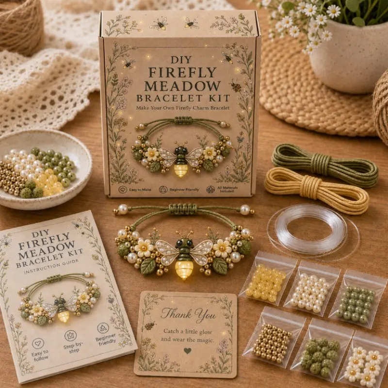 Enchanted Garden Charm Bracelet DIY, Magical Garden Wristband, Creative Jewelry Making Kit, Perfect Gift for Craft Enthusiasts
