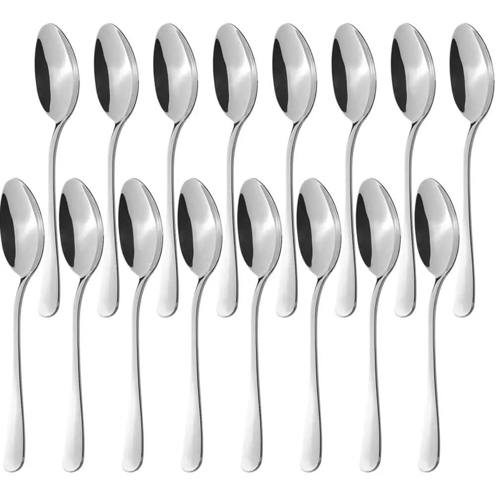 6.7 Inch Stainless Steel Dessert Spoons – 6.7 Inch Mirror Polished Flatware, Modern  Spoons for Ice Cream, Pudding, Coffee,  & Everyday Use
