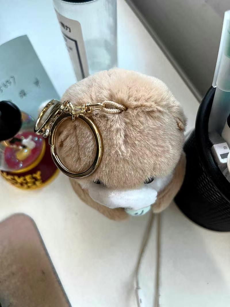 Cute Otters Holding Fish Plush Doll Keyrings Lightweight Hanging Pendant Props For School Bag Key Wallet Doll Toy Gifts 11cm