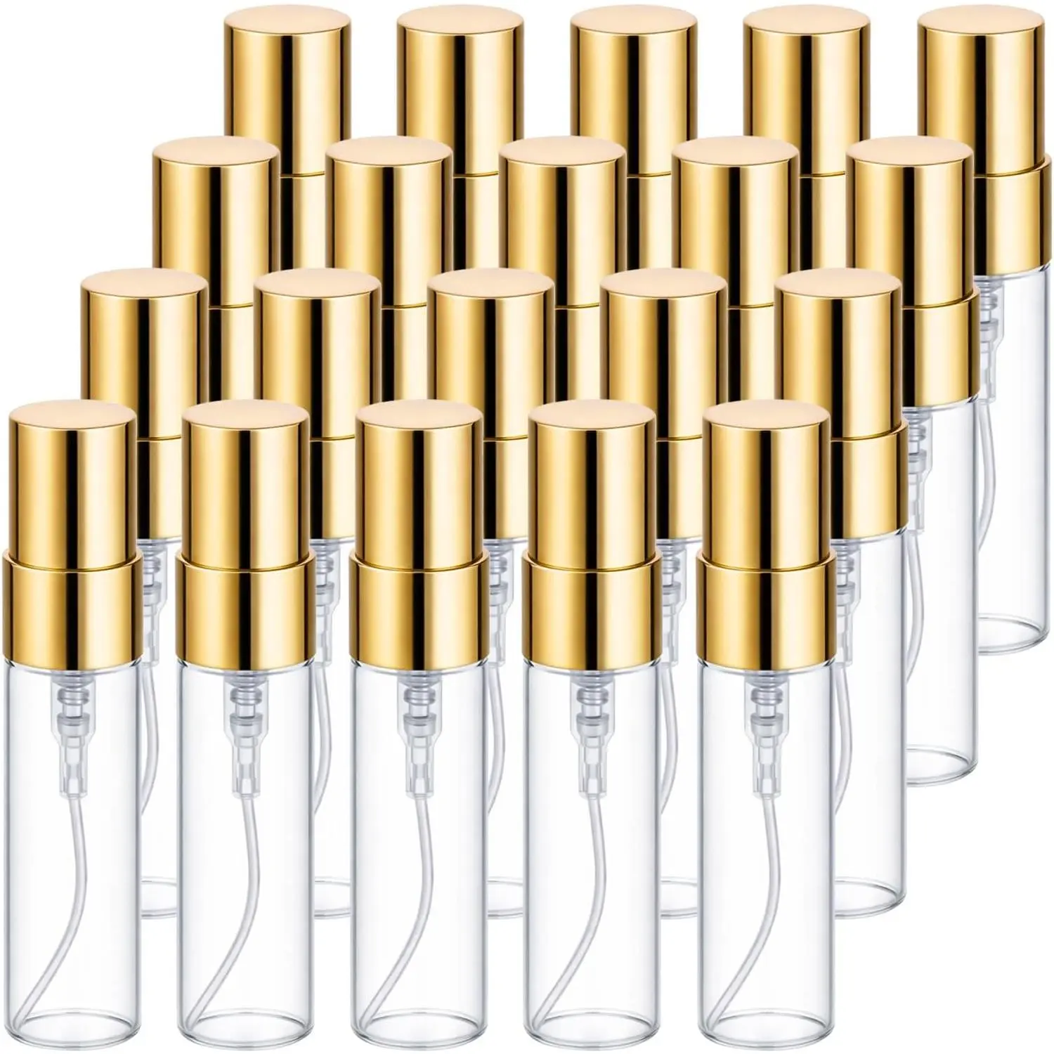 20 Pack 5ml  Bottle Glass Perfume Bottle Mini Perfume Refillable Bottles  Decant Bottles for Travel Cleaning Essential Oils