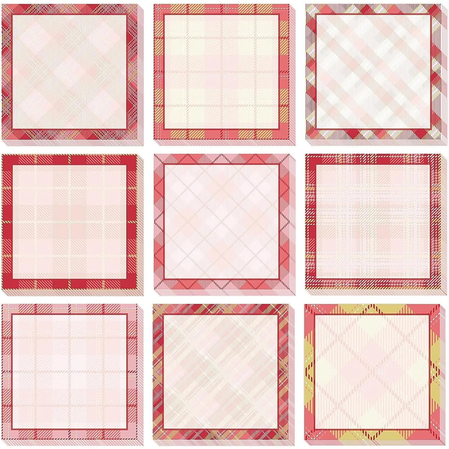 9 count Valentine's Day Sticky Notes Valentine's Day  Self-Adhesive Note Pads Sticky Valentine Memo Notes for School Office  Supplies Students Teachers Presents Valentine's Day