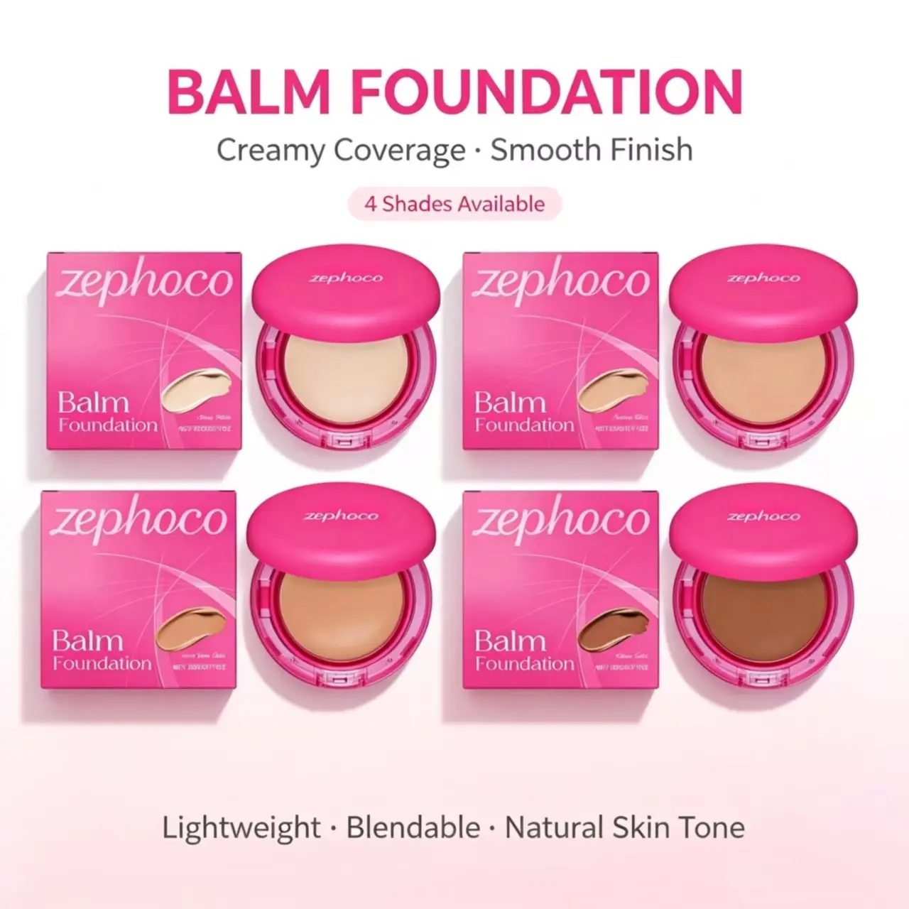 Zephoco Moisturizing Serum Foundation Cream - SPF 50, Weightless, Medium Coverage, Sheer Matte Finish, Hydrates Skin, Conceals Imperfections, Faux Tint, Water-Resistant, Suitable for All Skin Types (Oily & Dry Included), Medium Coverage Foundation