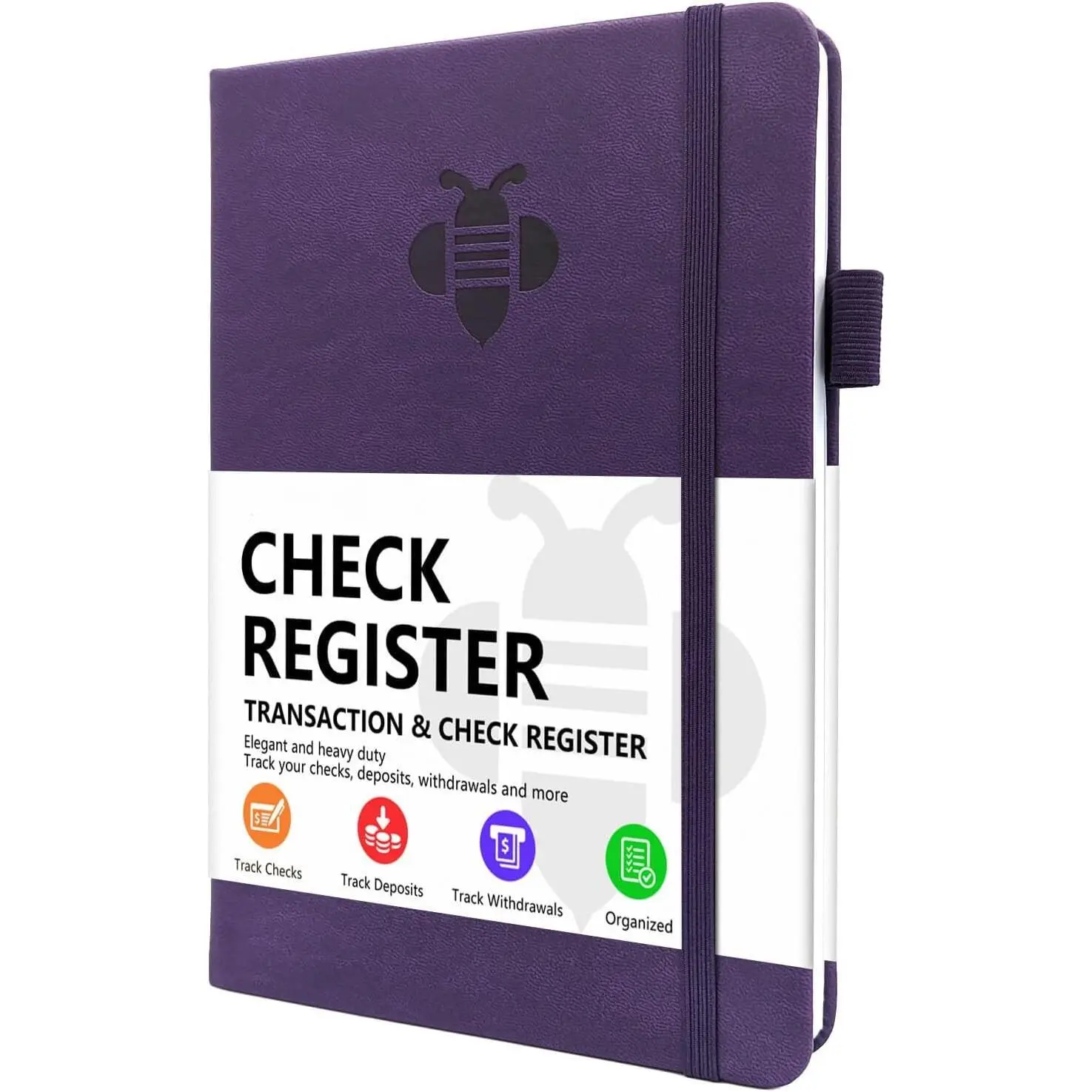 Check Register – Elegant Check Registers for Personal Checkbook with Check & Transaction Registers, Hardcover Checkbook Log 5.2x7.6" ()