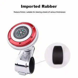 1 Pc Car Steering Wheel Power Ball, Car Multi-function Compass Steering Gear, Bearing Type Labor-saving Turning And Reversing Assist, 1 Steering Knob, 360-Degree Rotation Capability