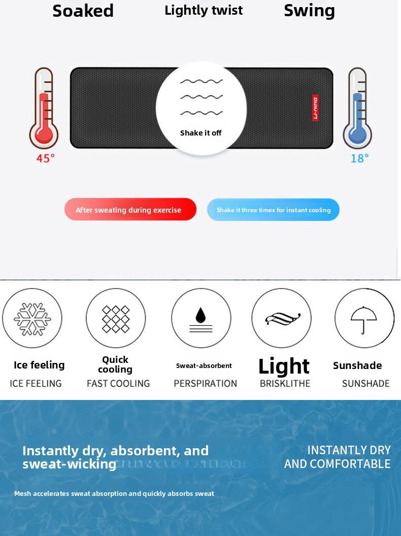 Portable Sports Cooling Towel with Silicone Sleeve Packaging, Lightweight Quick-Dry Ice Towel for Summer Outdoor Activities & Yoga