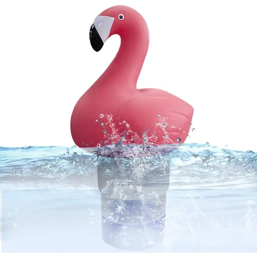 Chlorine Floater, Floating Chlorine Dispenser, Cute Animal Floating Pool Chlorinator Basket for Chemical Tablets Fits 3 Inch Tabs Bromine Holder Used for Pool Spa